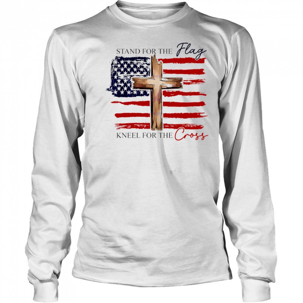 American Flag Cross Christian Freedom shirt Long Sleeved
