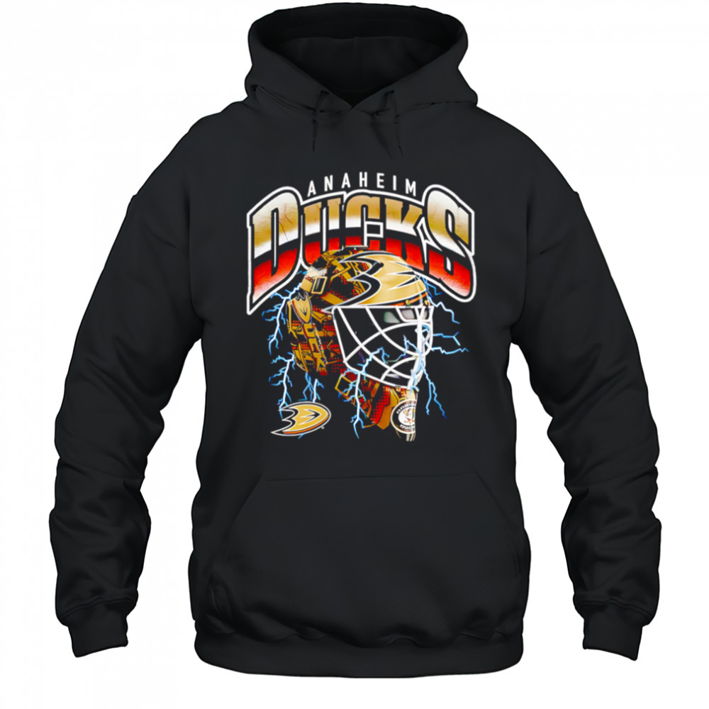 Anaheim Ducks Crease Lightning helmet shirt Hoodie