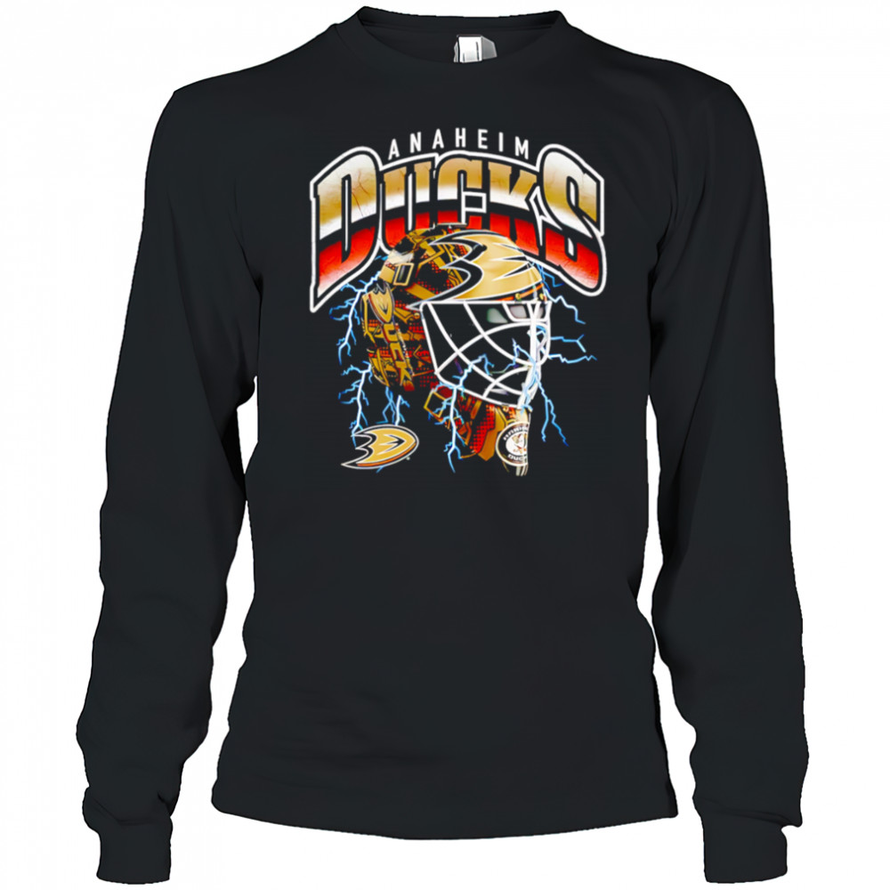 Anaheim Ducks Crease Lightning helmet shirt Long Sleeved
