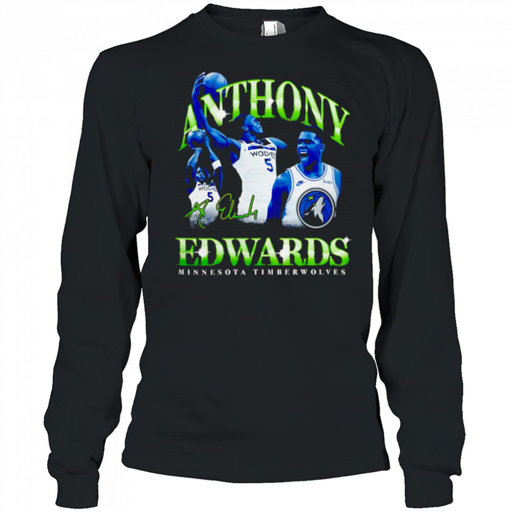 Anthony Edwards Minnesota Timberwolves player shirt Long Sleeved