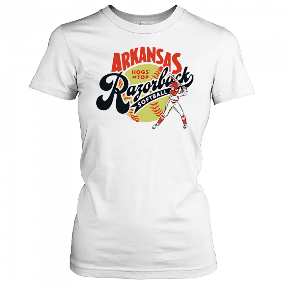 Arkansas Razorbacks Softball Hogs on top shirt Women's T-shirt