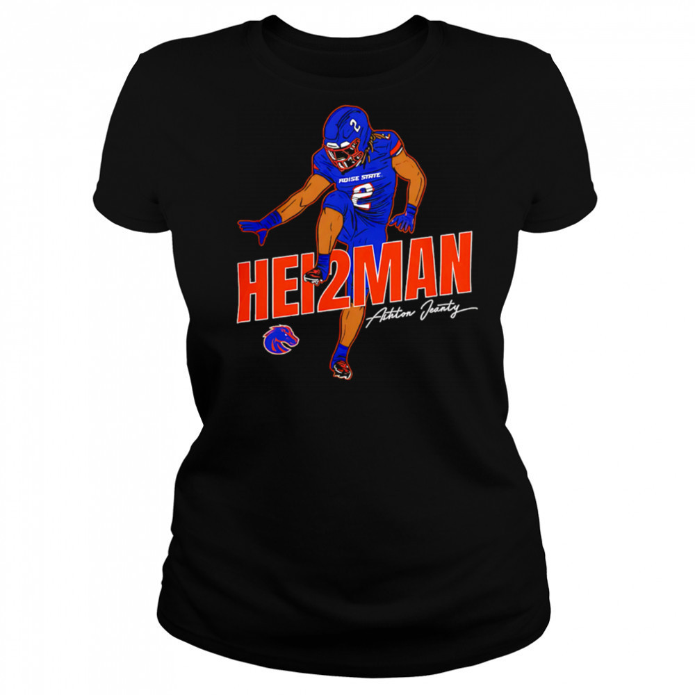 Ashton Jeanty Heisman Boise State Broncos Cartoon Signature shirt Women's T-shirt