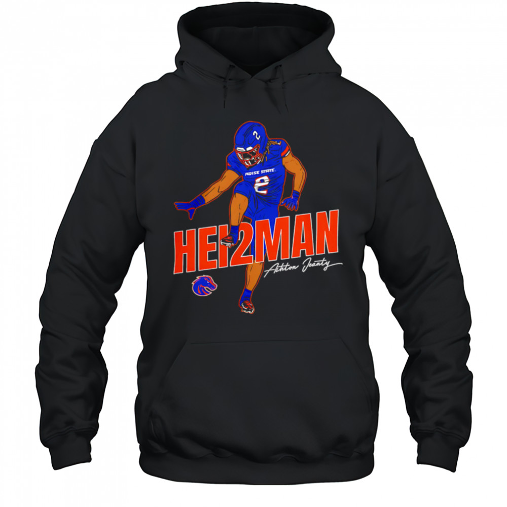 Ashton Jeanty Heisman Boise State Broncos Cartoon Signature shirt Hoodie