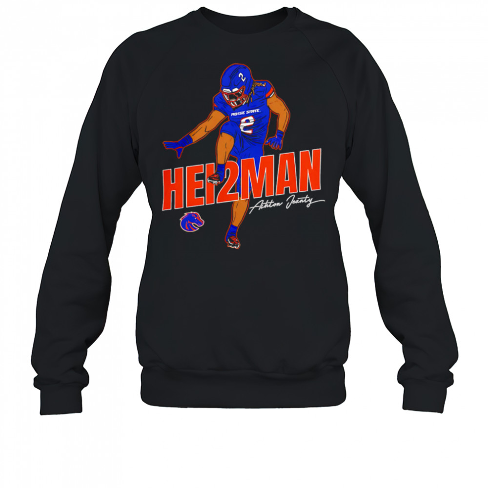 Ashton Jeanty Heisman Boise State Broncos Cartoon Signature shirt Sweatshirt