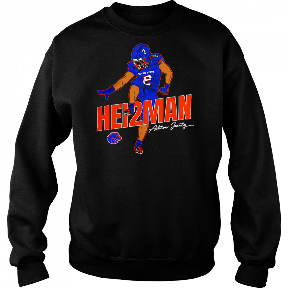 Ashton Jeanty Heisman Boise State Broncos Cartoon Signature shirt Hoodie