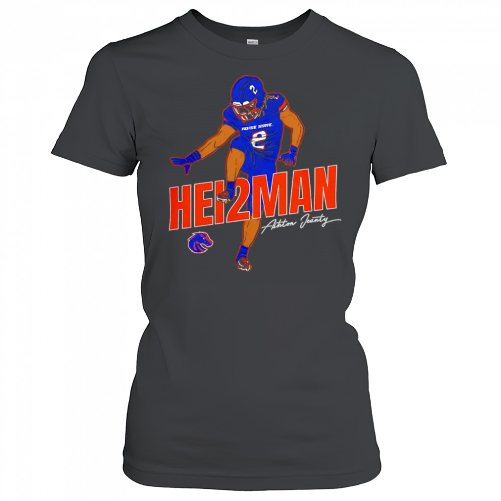 Ashton Jeanty Heisman Boise State Broncos Cartoon Signature shirt Women's T-shirt