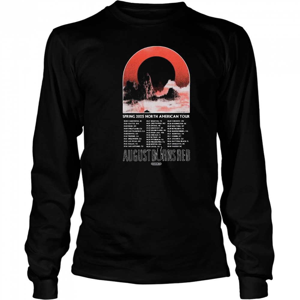 August Burns Red Mountains North American Spring Tour 2025 t-shirt Long Sleeved