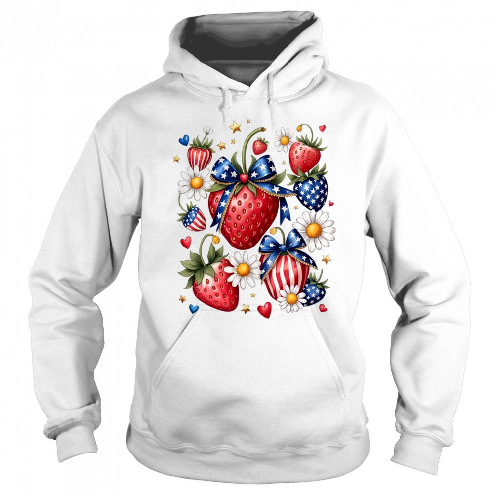 Boho 4th Of July Strawberry Patriotic Independence Day shirt Sweatshirt