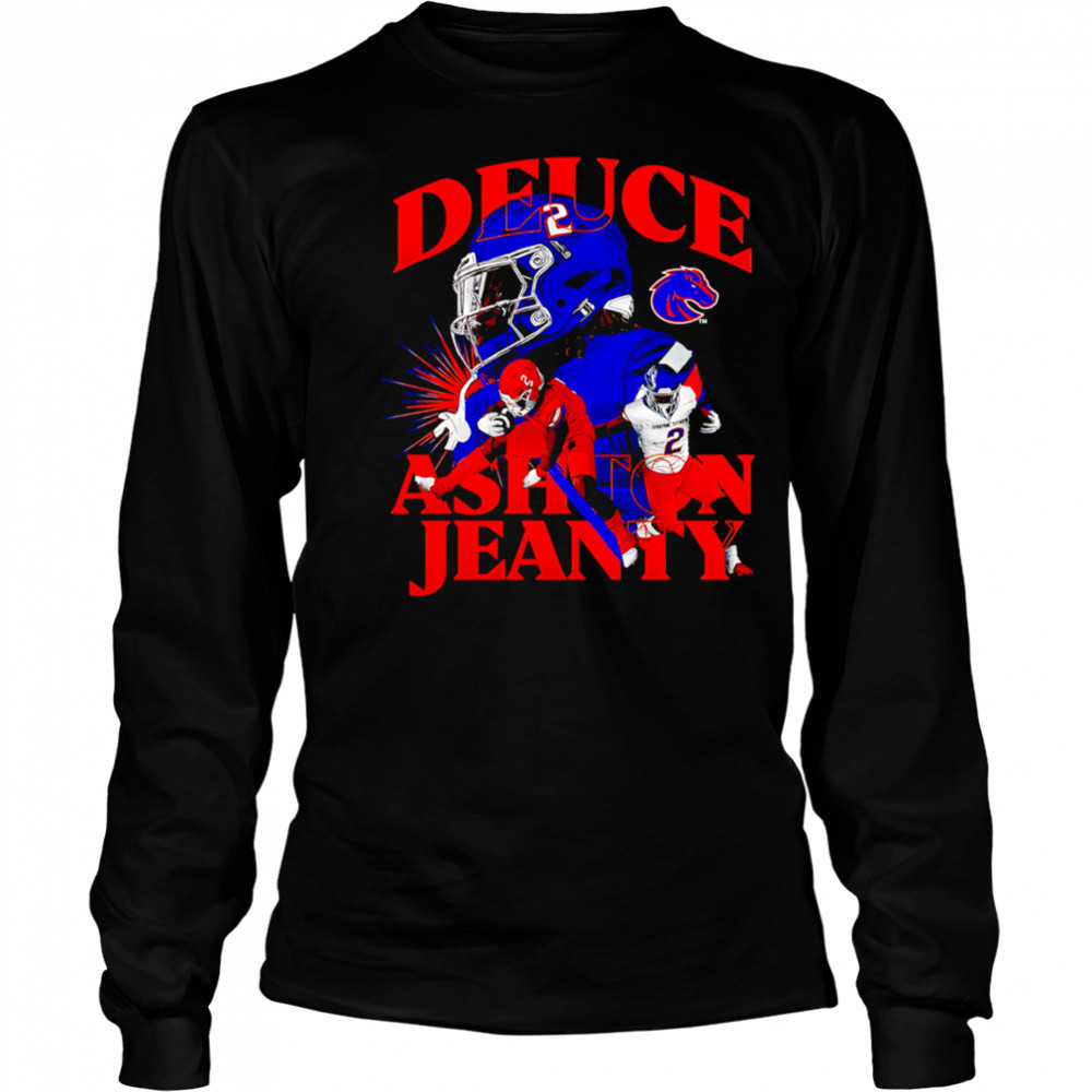 Boise State Broncos Black Ashton Jeanty shirt Long Sleeved