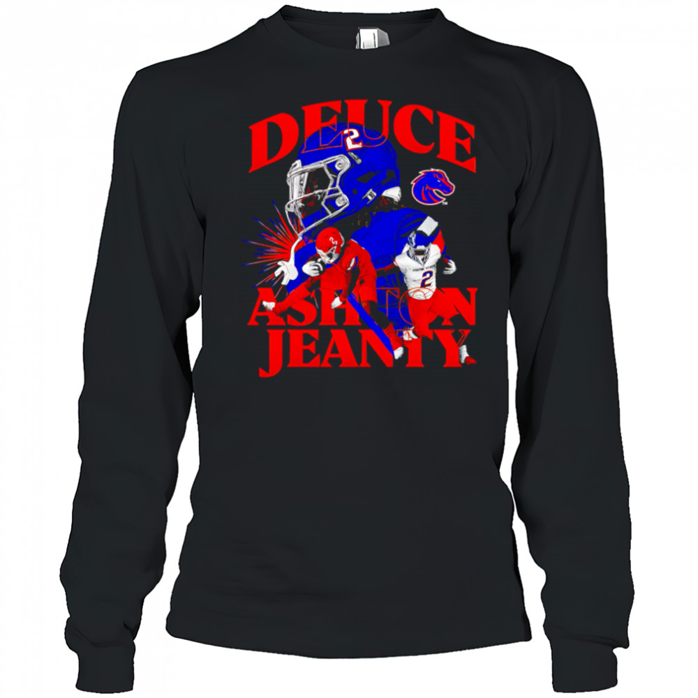 Boise State Broncos Black Ashton Jeanty shirt Long Sleeved