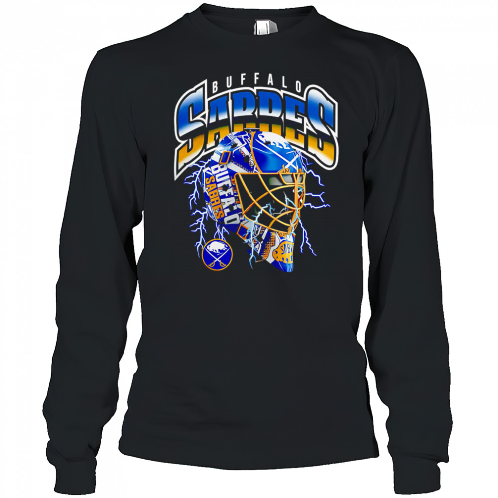 Buffalo Sabres Crease Lightning helmet shirt Long Sleeved