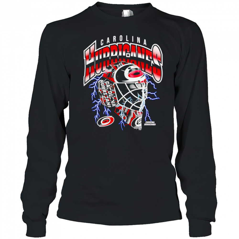 Carolina Hurricanes Crease Lightning helmet shirt Long Sleeved
