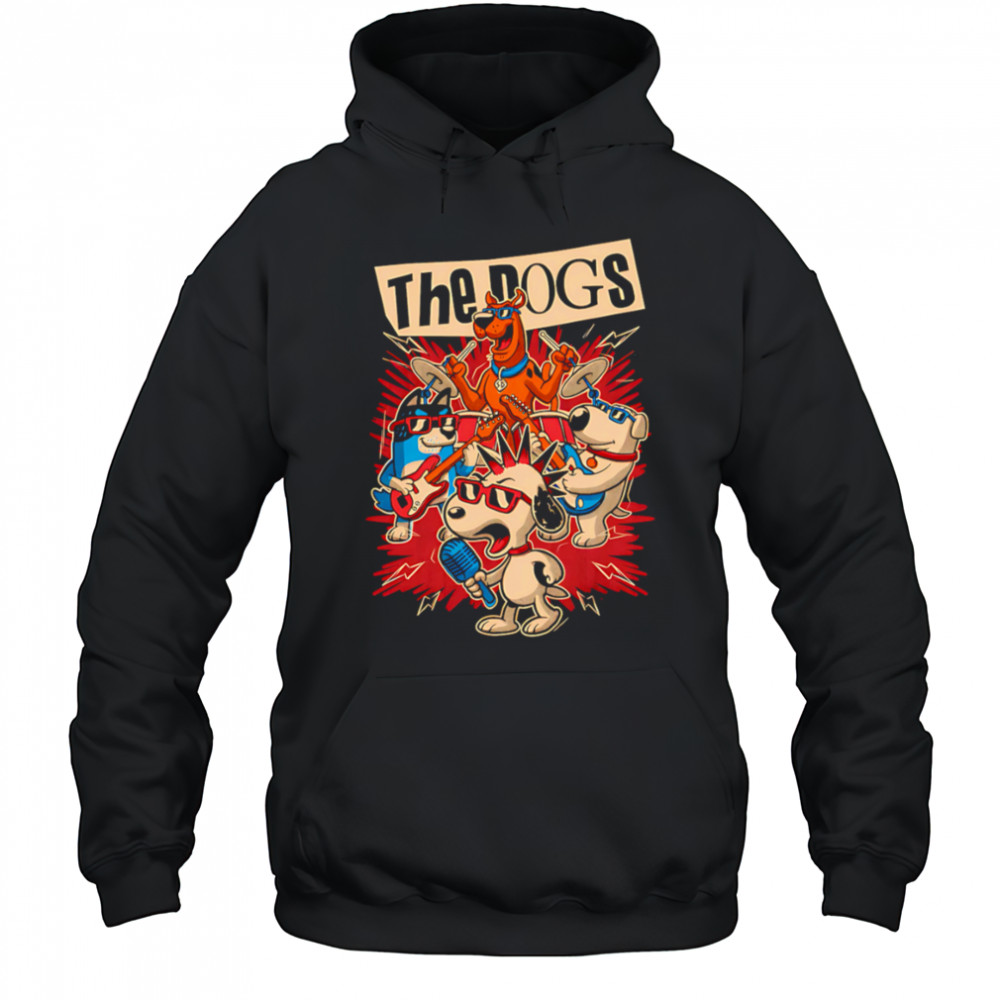 Cartoon Dog Band retro shirt Hoodie