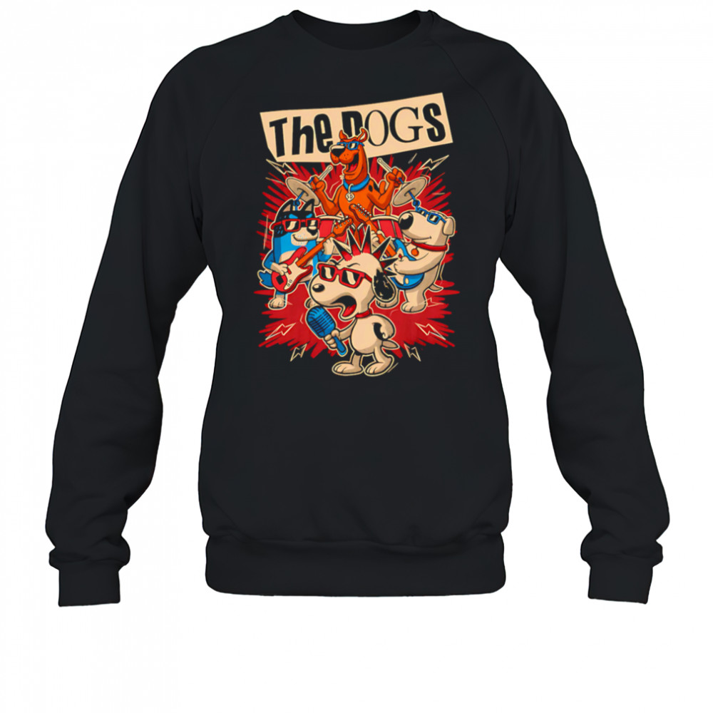 Cartoon Dog Band retro shirt Sweatshirt