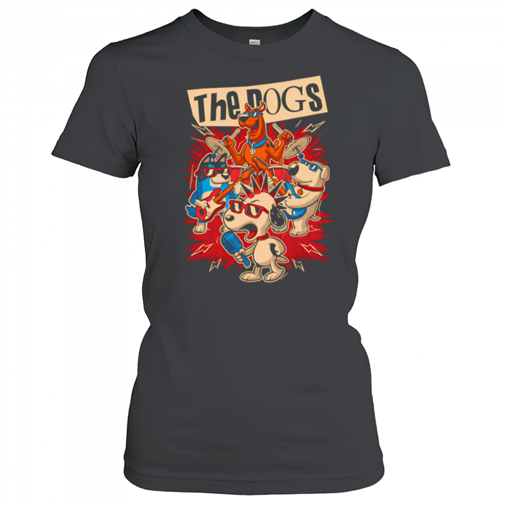 Cartoon Dog Band retro shirt Women's T-shirt