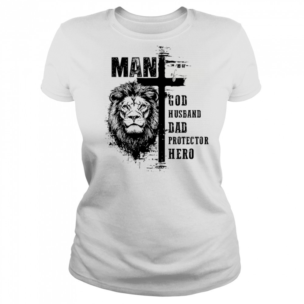 Christian Dad Man Of God Lion Cross shirt Women's T-shirt