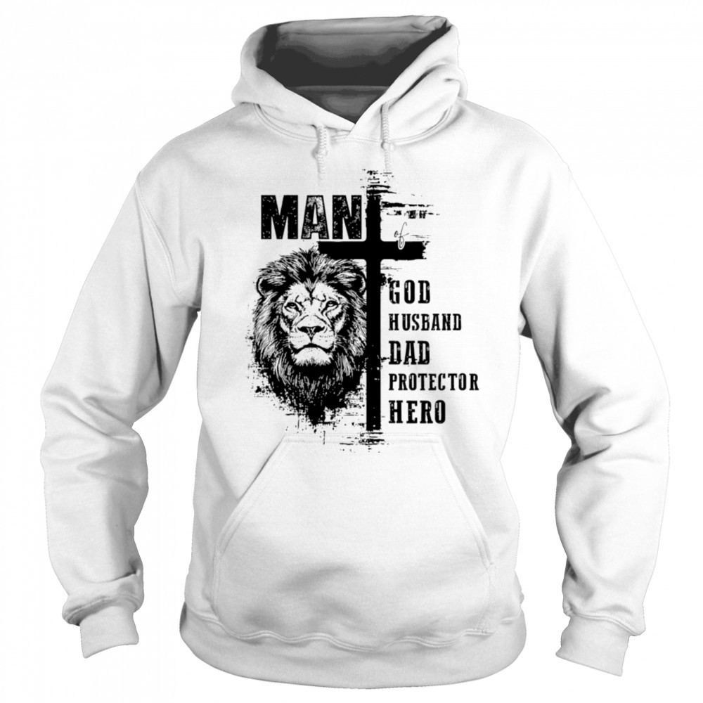 Christian Dad Man Of God Lion Cross shirt Sweatshirt