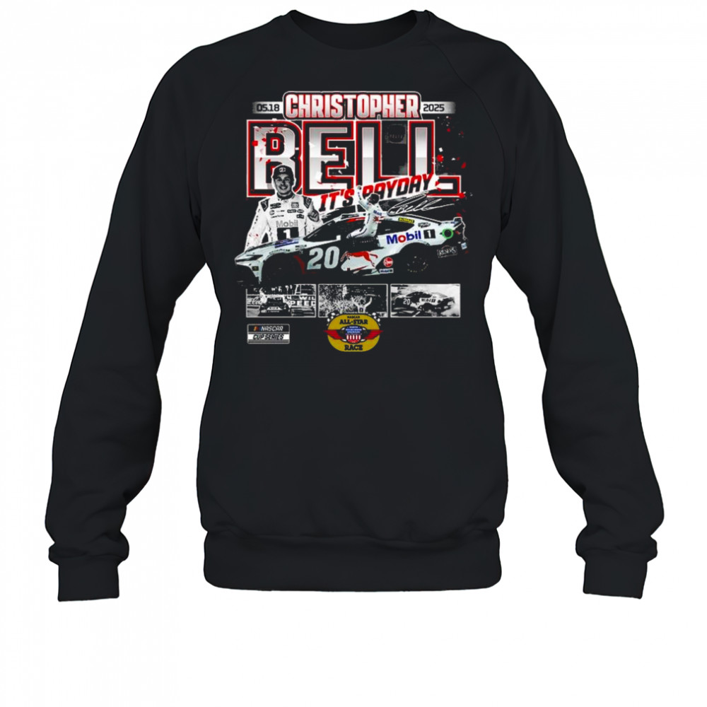 Christopher Bell Checkered Flag Sports Charcoal 2025 NASCAR All-Star Race Winner Shirt Sweatshirt