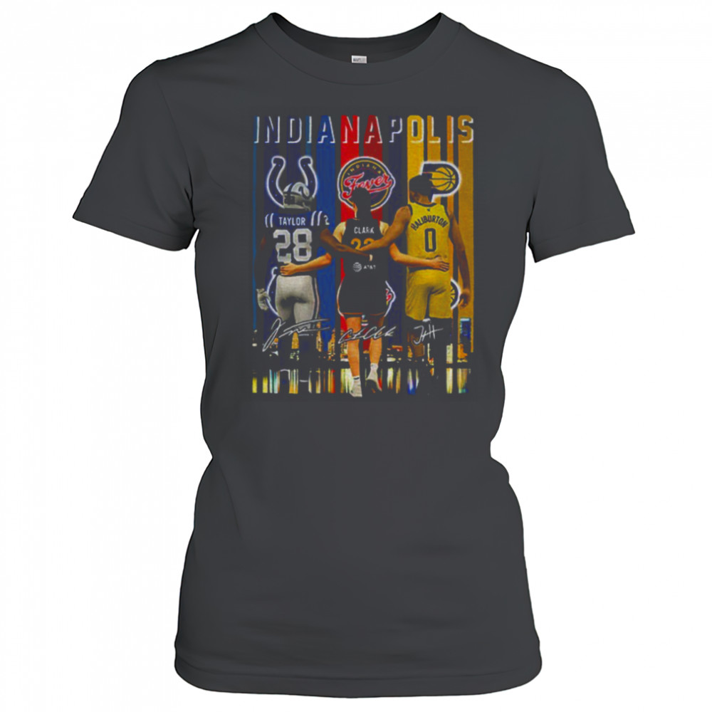 Clark Taylor Haliburton Indianapolis Sports Team players signature shirt Women's T-shirt