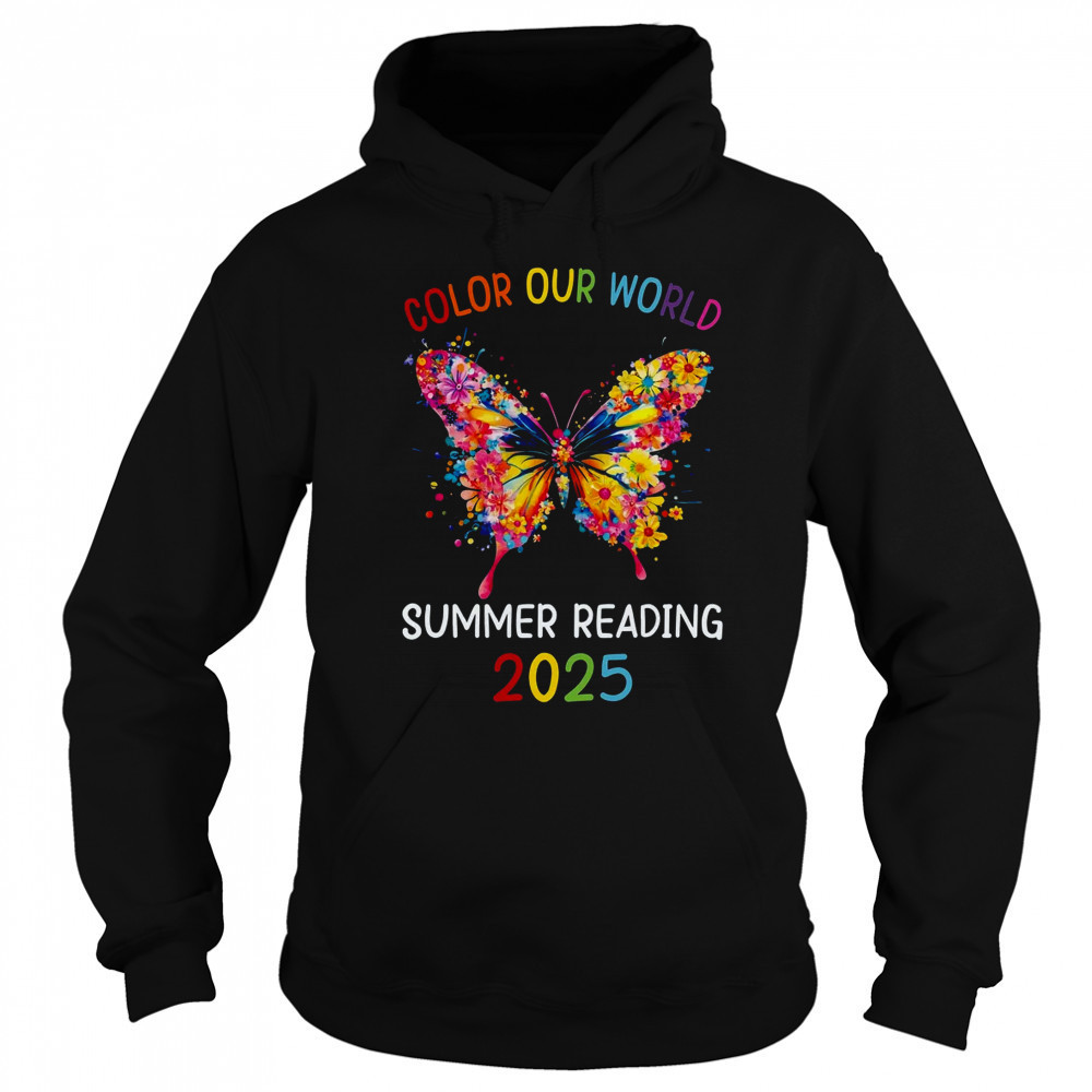 Color Our World Summer Reading Program 2025 Butterfly shirt Sweatshirt