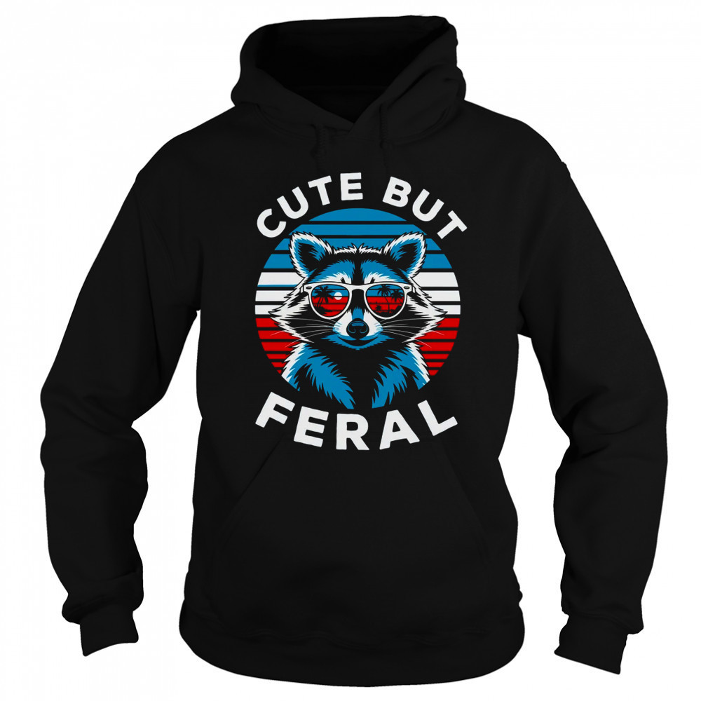 Colorful Racoon With Sunglasses Racoon Funny 4th Of July shirt Sweatshirt