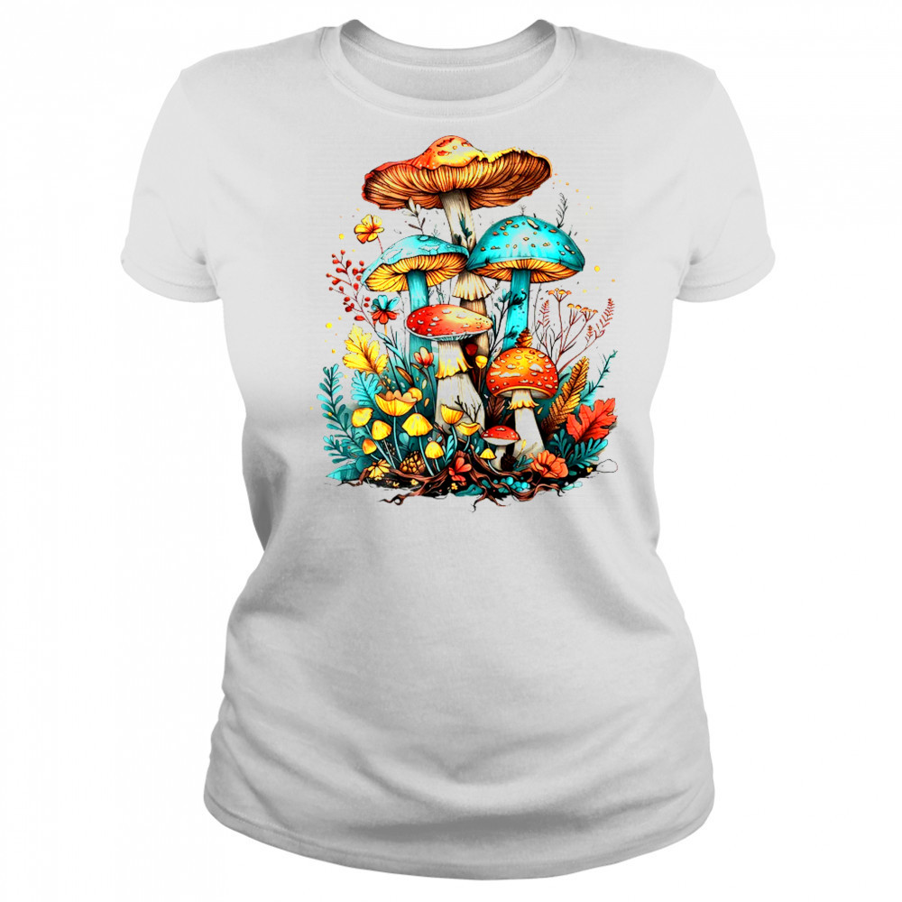 Cottagecore Floral Mushroom Aesthetic Girls Graphic shirt Women's T-shirt