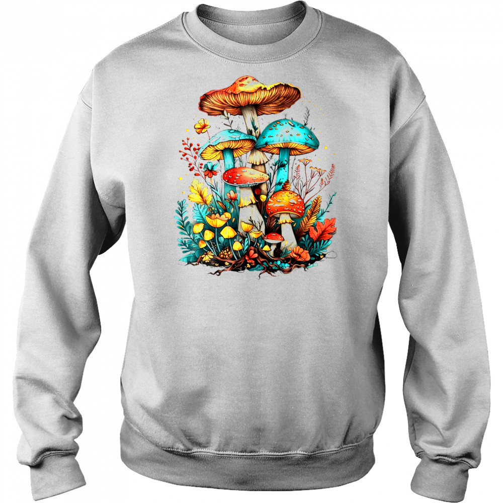 Cottagecore Floral Mushroom Aesthetic Girls Graphic shirt Hoodie