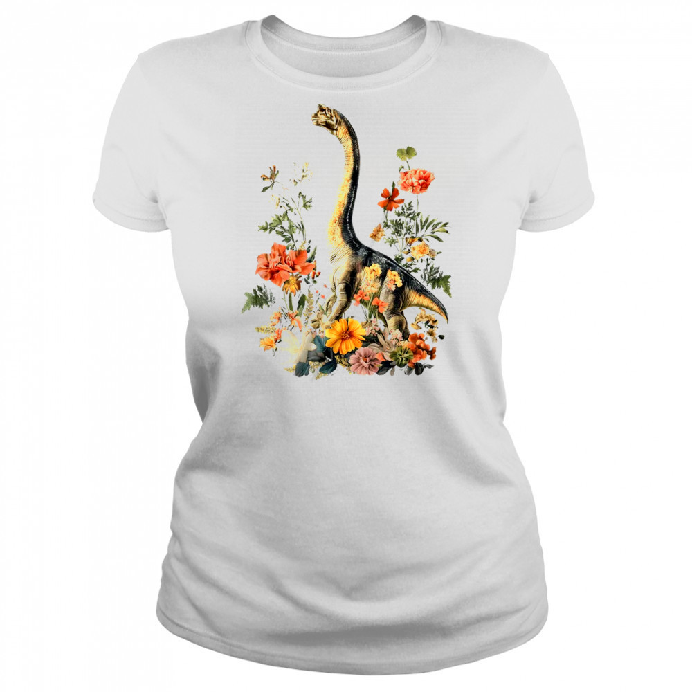 Cottagecore Trex Dinosaur Flower Botanical Vintage shirt Women's T-shirt