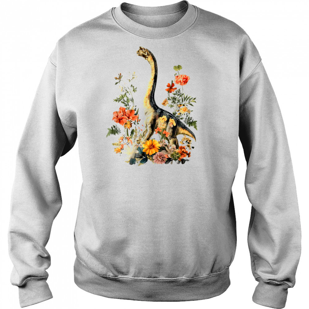 Cottagecore Trex Dinosaur Flower Botanical Vintage shirt Hoodie
