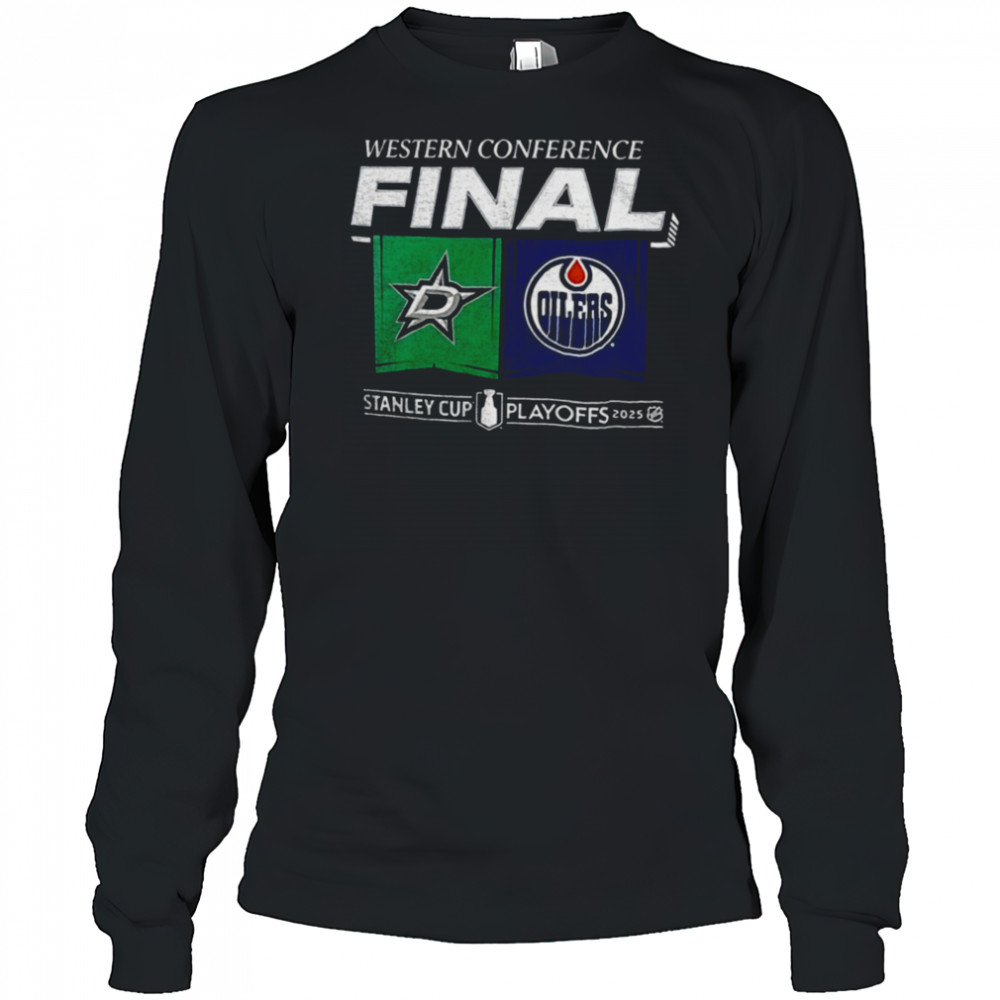 Dallas Stars Vs Edmonton Oilers Western Conference Final Stanley Cup Playoffs 2025 shirt Long Sleeved