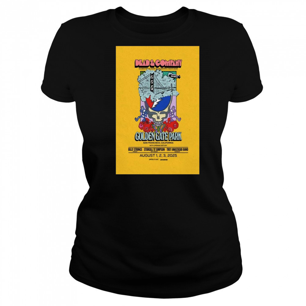 Dead & Company Golden Gate Park San Francisco CA Aug 1-2-3 2025 Tour t-shirt Women's T-shirt