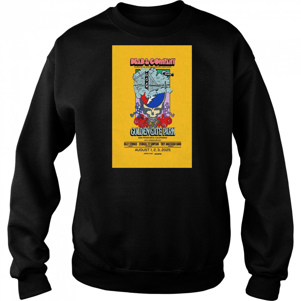 Dead & Company Golden Gate Park San Francisco CA Aug 1-2-3 2025 Tour t-shirt Hoodie