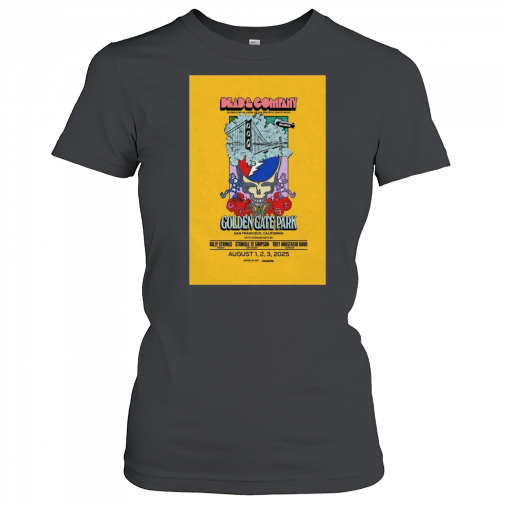 Dead & Company Golden Gate Park San Francisco CA Aug 1-2-3 2025 Tour t-shirt Women's T-shirt