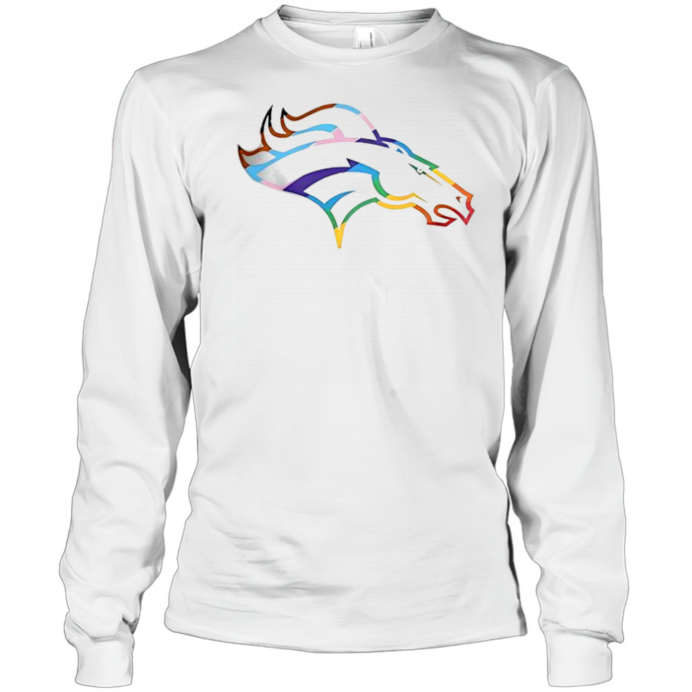 Denver Broncos Logo Pride T-Shirt Long Sleeved