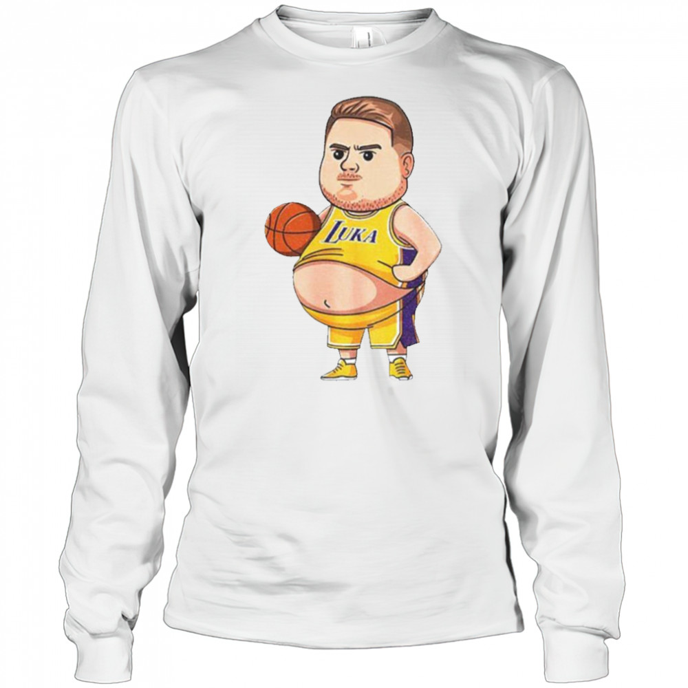 Fat Luka Doncic Los Angeles Lakers NBA Basketball Funny shirt Long Sleeved