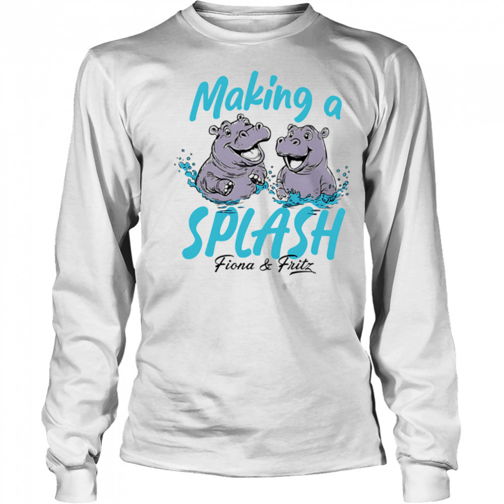 Fiona and Fritz Making a Splash Mod Deng shirt Long Sleeved