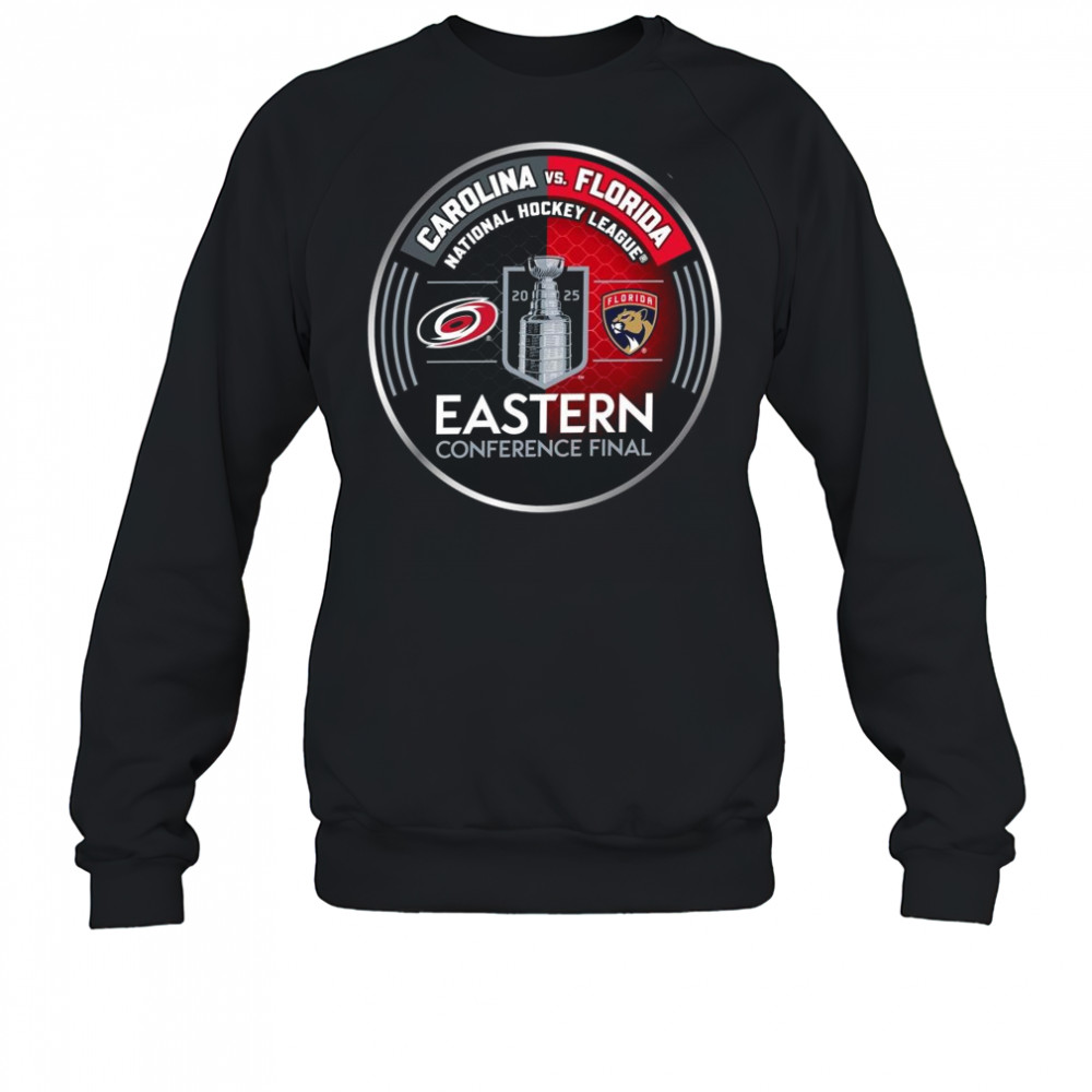 Florida Panthers vs. Carolina Hurricanes 2025 Eastern Conference Final Logo Shirt Sweatshirt