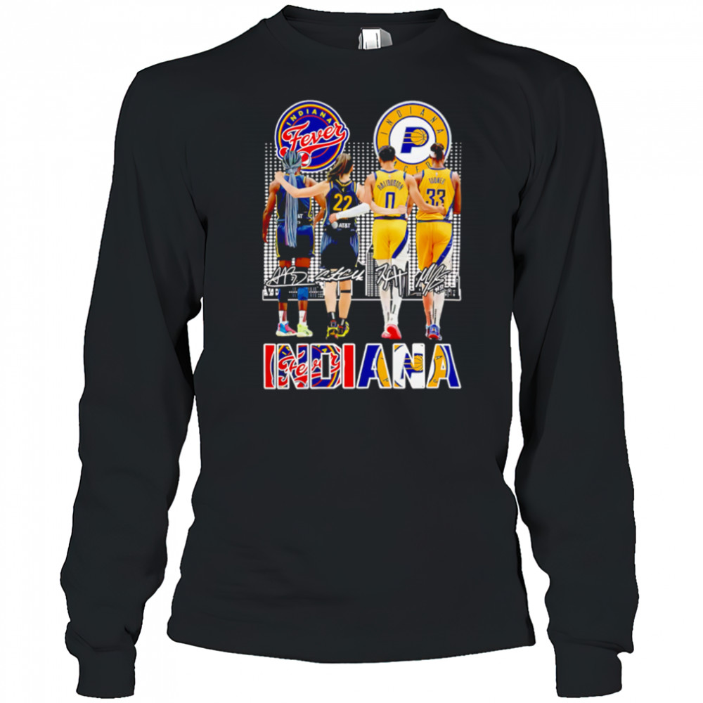 Indiana Fever and Indiana Pacers Signatures shirt Long Sleeved
