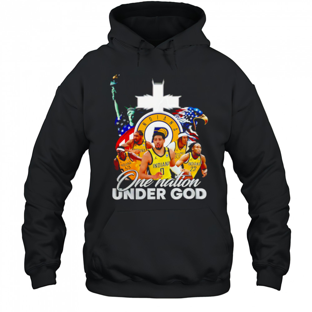 Indiana Pacers Basketball One Nation Under God shirt Hoodie