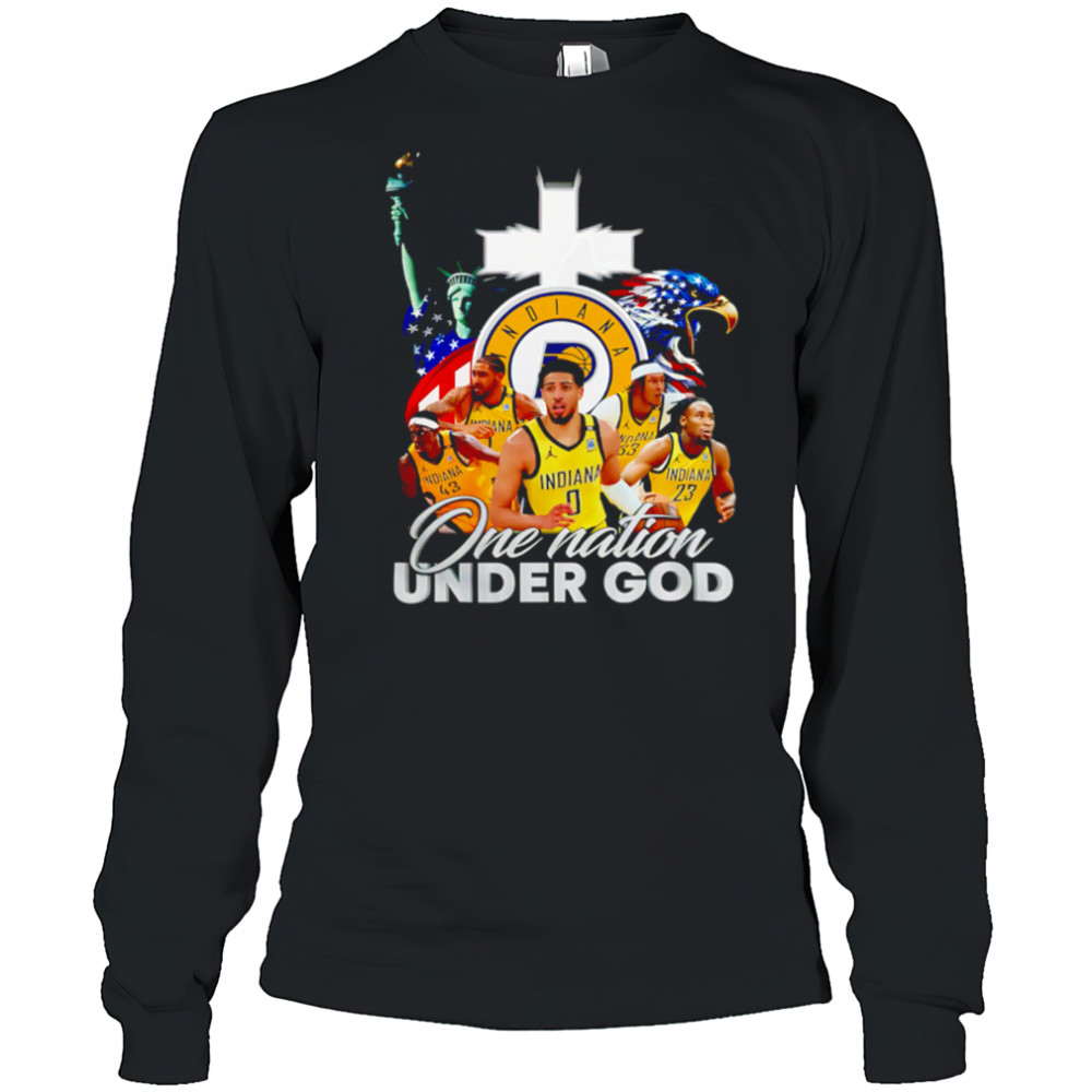 Indiana Pacers Basketball One Nation Under God shirt Long Sleeved