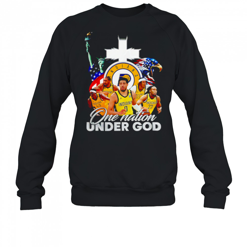 Indiana Pacers Basketball One Nation Under God shirt Sweatshirt