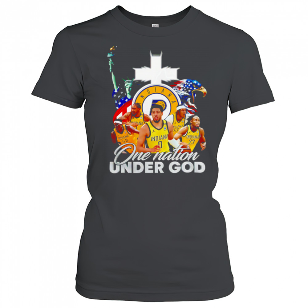 Indiana Pacers Basketball One Nation Under God shirt Women's T-shirt