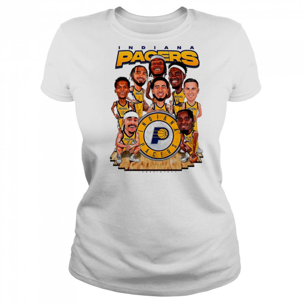 Indiana Pacers team players caricature funny cartoon shirt Women's T-shirt