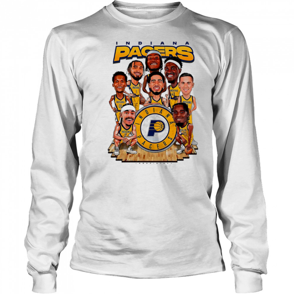 Indiana Pacers team players caricature funny cartoon shirt Long Sleeved