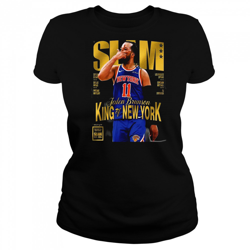 Jalen Brunson King Of New York Team NBA New York Knicks Covers Tee SLAM 256 Shirt Women's T-shirt
