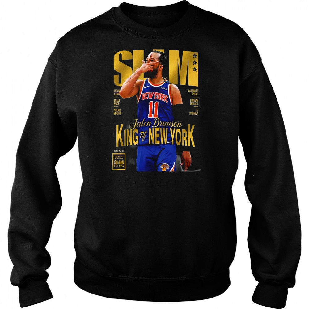 Jalen Brunson King Of New York Team NBA New York Knicks Covers Tee SLAM 256 Shirt Hoodie