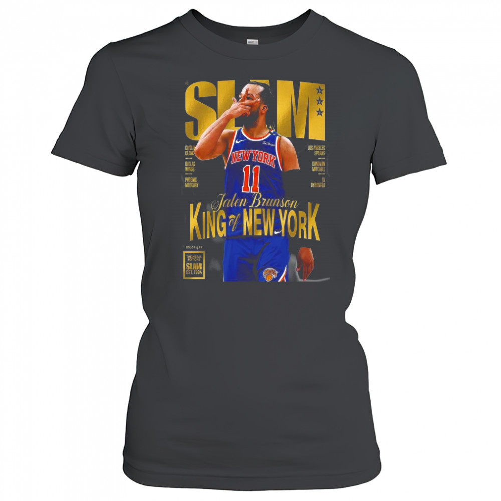 Jalen Brunson King Of New York Team NBA New York Knicks Covers Tee SLAM 256 Shirt Women's T-shirt