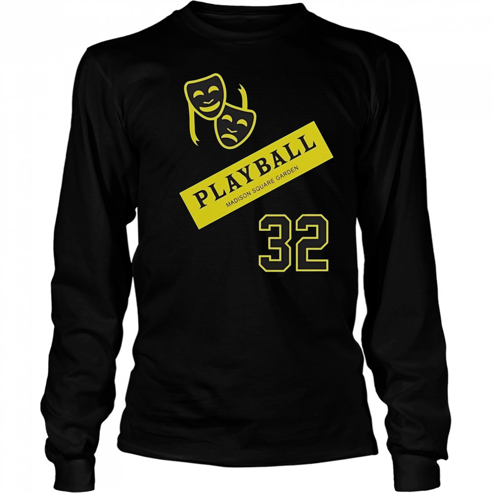 Kat New York Knicks Playball Madison Square Garden 32 T-Shirt Long Sleeved