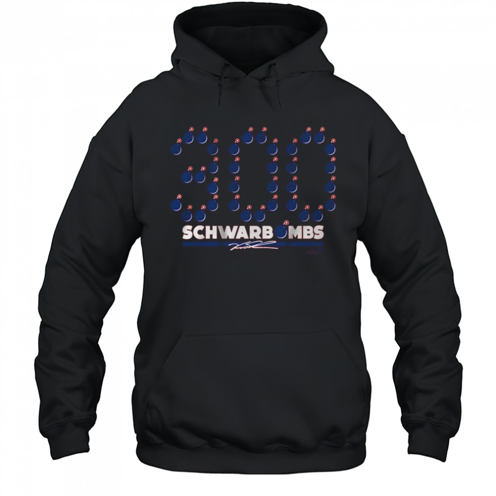 Kyle Schwarber 300 Schwarbombs Philadelphia Phillies MLB Signature t-shirt Hoodie