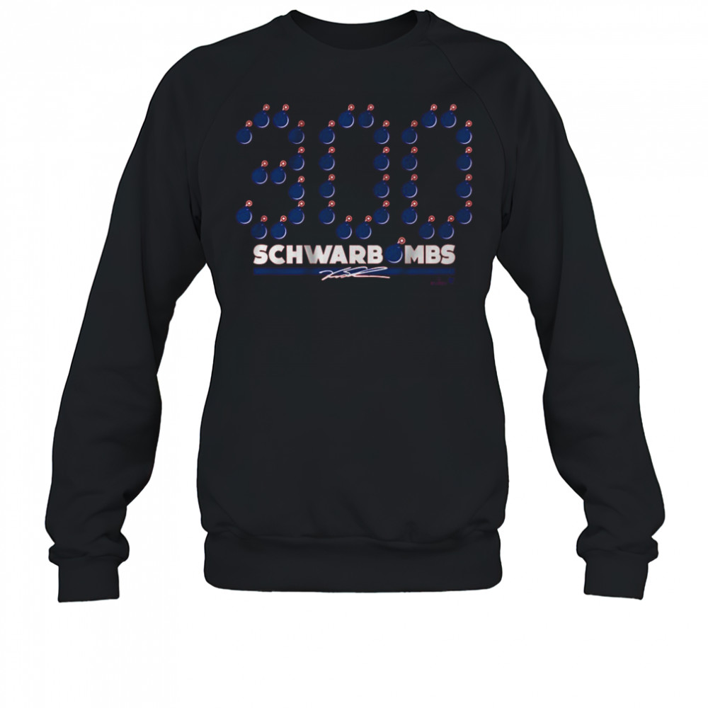 Kyle Schwarber 300 Schwarbombs Philadelphia Phillies MLB Signature t-shirt Sweatshirt